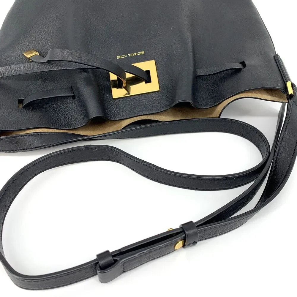 Michael Kors Collection Miranda Medium Bucket Bag Black